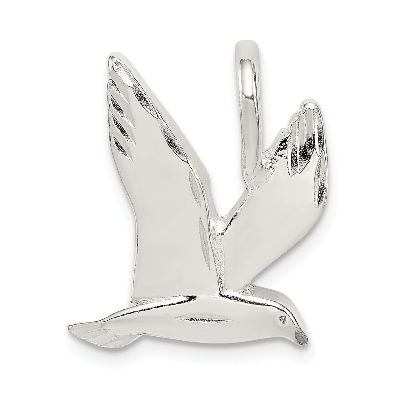 Sterling Silver Bird Charm Pendant Jewelry FindingKing 22mm x 17mm